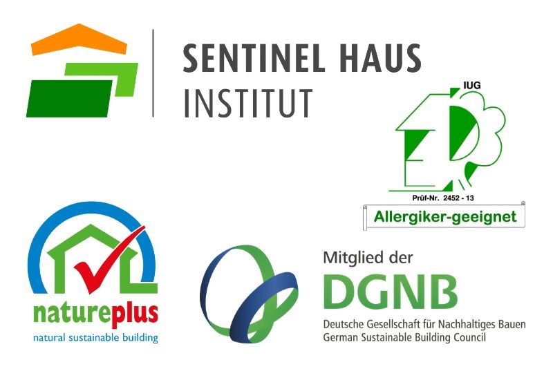 Auszeichnungen mit natureplus, DGBN und Allergiker geeignet Natureplus, DGBN, "Пригодны для аллергиков"
